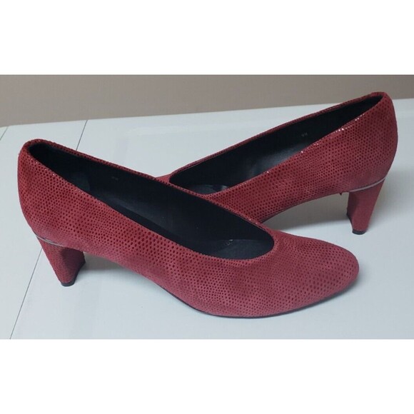 Vaneli Women’s Dark Red Genuine Suede Padded Shoes 9M Office Wedding Guest NWOB - Picture 3 of 11